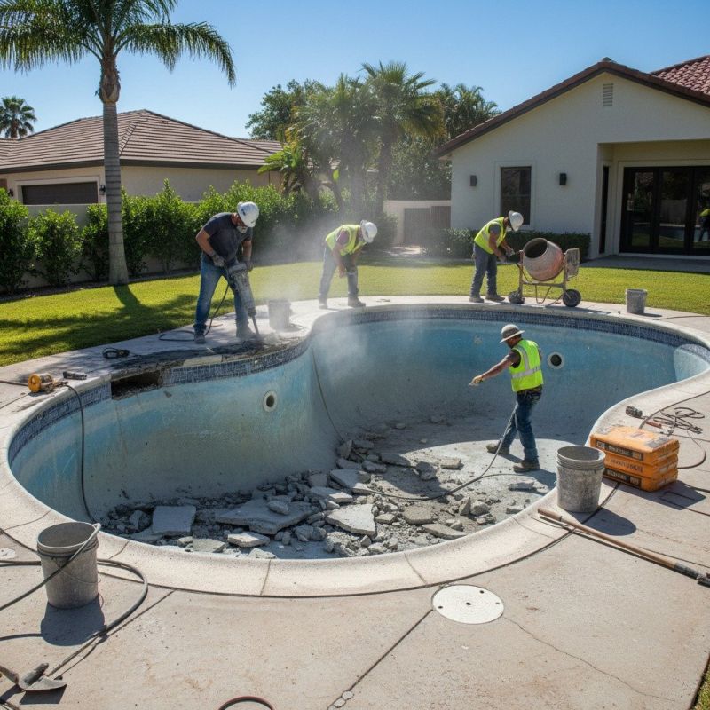 Poolside Concrete Construction
