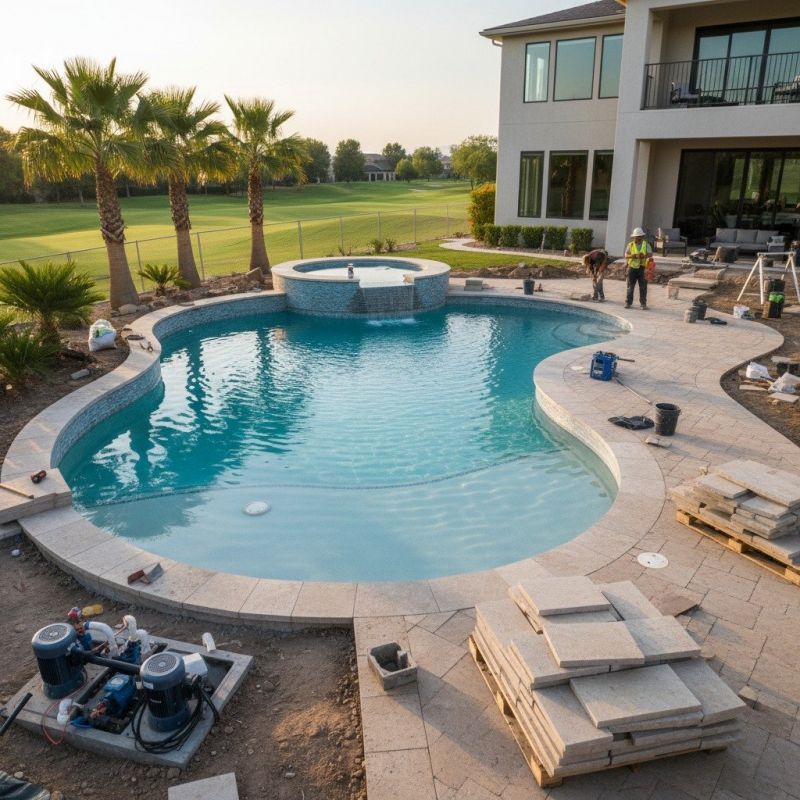 Poolside Concrete Construction